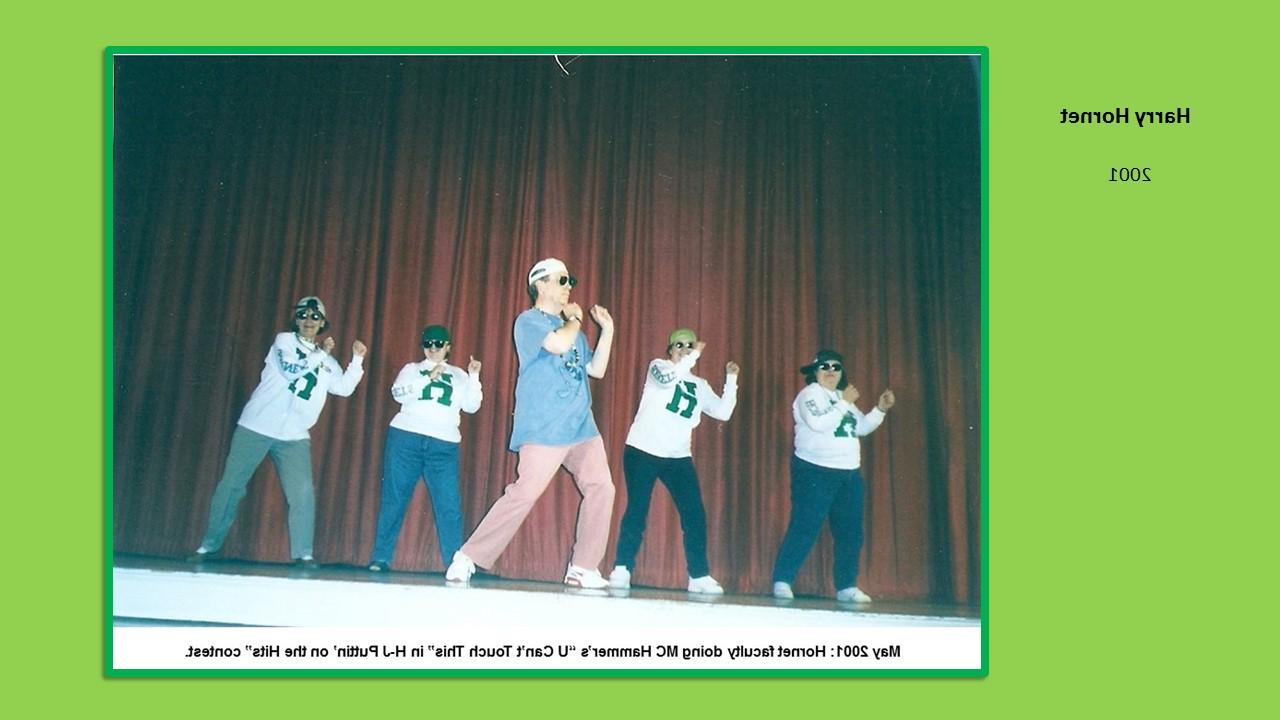 faculty hornets performing U can't touch this by MC hammer